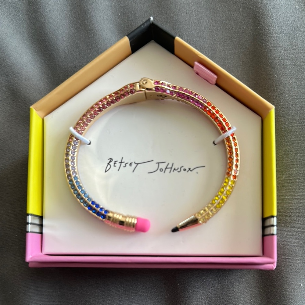 Betsey Johnson Colorful Crystal Pencil Bracelet
